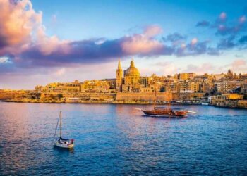 Sunrise view of St. Paul’s Cathedral, Valletta